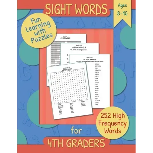 Sight Words for 4th Graders: Fun and Easy Way to Learn High Frequency Words using Puzzles.