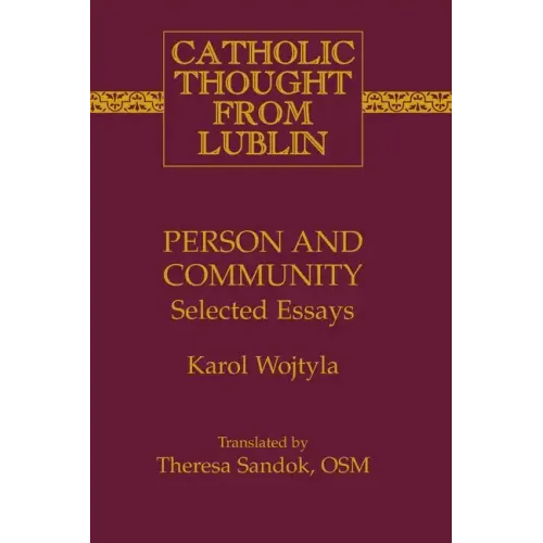 Person and Community: Selected Essays