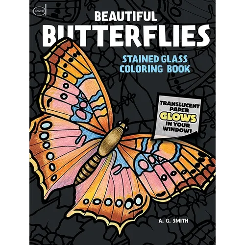 Beautiful Butterflies Stained Glass Coloring Book
