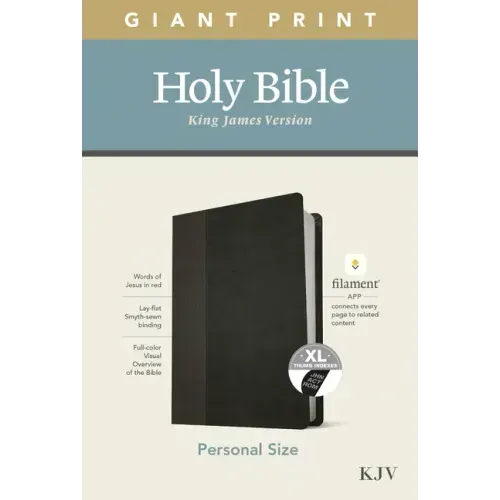 KJV Personal Size Giant Print Bible, Filament Enabled Edition (Leatherlike, Black/Onyx, Indexed)