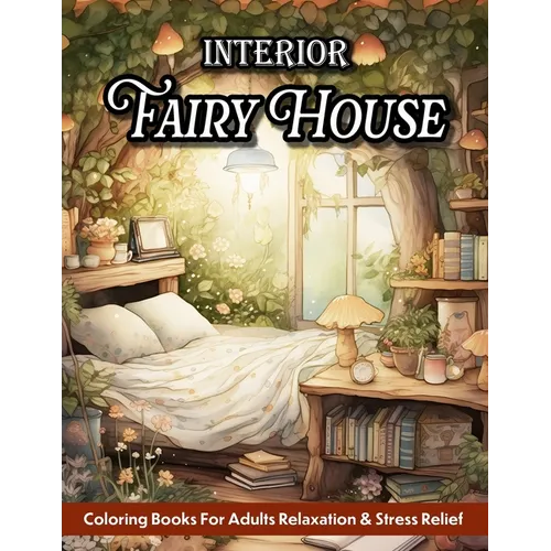 Fairy House Interior: Adult Coloring Book Home Interior Design With Magical Rooms And Fantasy Decorated Houses