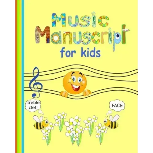 Music Manuscript: Great for kids 8 large staves per page 46 pages