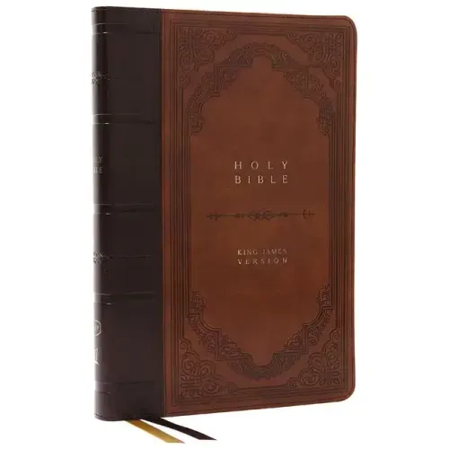KJV Holy Bible: Giant Print Thinline Bible, Brown Leathersoft, Red Letter, Comfort Print (Thumb Indexed): King James Version (Vintage Series)
