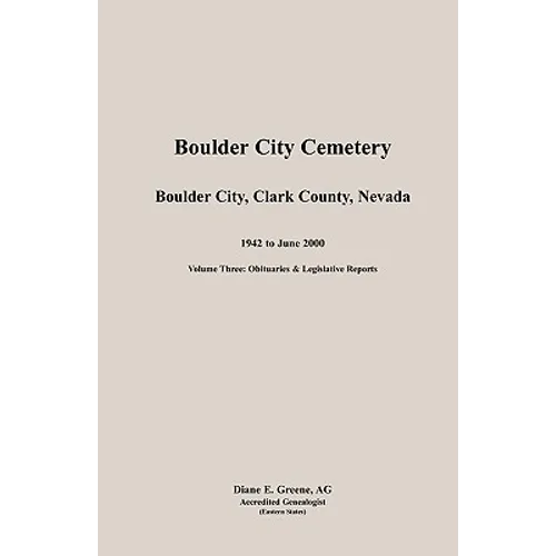 Boulder City, Cemetery, Volume 3