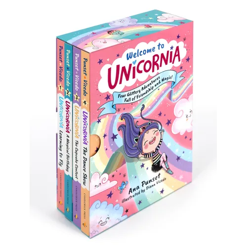 Welcome to Unicornia: Four Glittery Adventures Full of Friendship and Magic!: (Box Set of Early Chapter Readers about Unicorns)