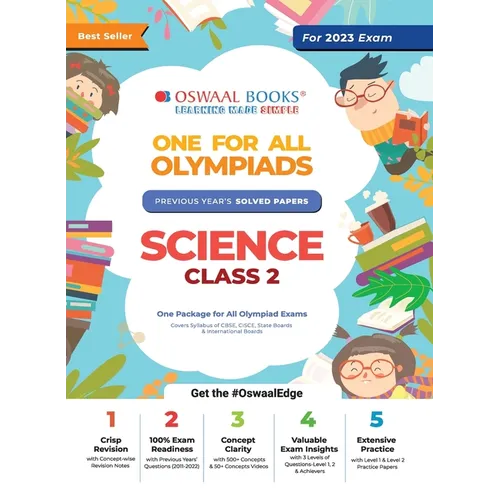 Oswaal One For All Olympiad Previous Years' Solved Papers, Class-2 Science Book (For 2023 Exam)