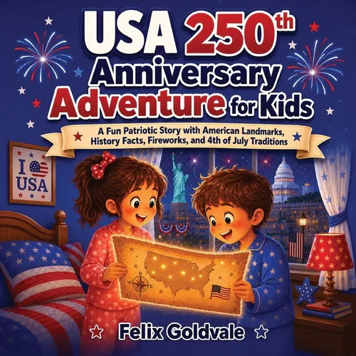 USA 250th Anniversary Adventure for Kids: A Fun Patriotic Story with American Landmarks, Historical Facts, Fireworks, and 4th of July Traditions