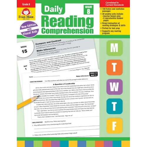 Daily Reading Comprehension, Grade 8 Teacher Edition