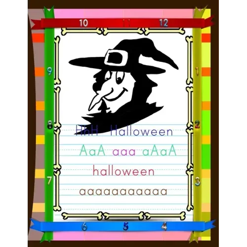 Halloween Kindergarten Alphabet Learning: Halloween Exercise Workbook for Prek.Halloween Prep Book for Pre School.Halloween Prep Workbook for Pre Scho