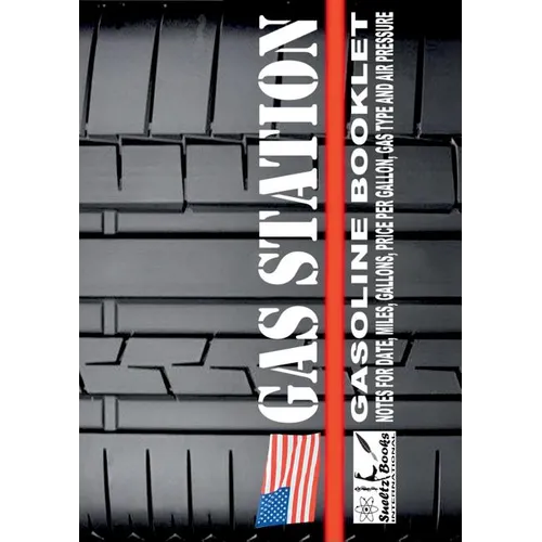 Gas Station - Gasoline booklet - Sueltz Books International: Notes for date, miles, gallons, price per gallon, gas type and air pressure
