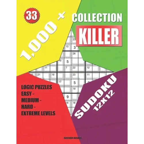 1,000 + Collection sudoku killer 12x12: Logic puzzles easy - medium - hard - extreme levels