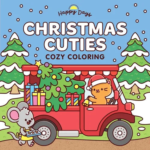 Christmas Cuties Cozy Coloring: Sweet and Simple Coloring for Adults and Kids
