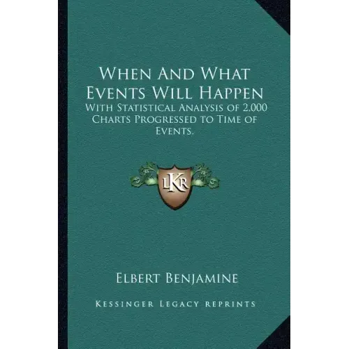 When and What Events Will Happen: With Statistical Analysis of 2,000 Charts Progressed to Time of Events.