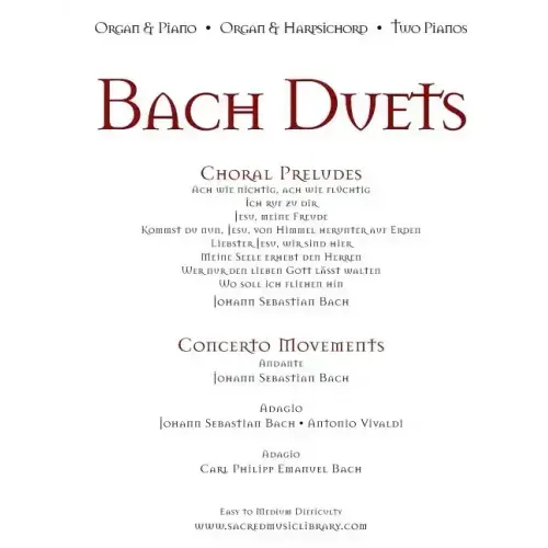Bach Duets: Organ & Piano - Organ & Harpsichord - 2 Pianos