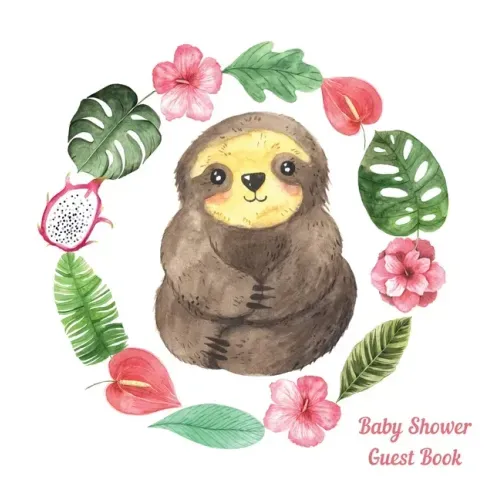 Sloth Baby Shower guest book