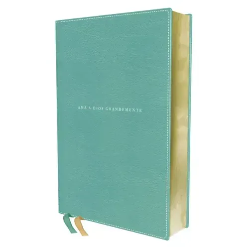 Nbla, Santa Biblia, AMA a Dios Grandemente, Interior a Cuatro Colores, Leathersoft, Turquesa, Comfort Print