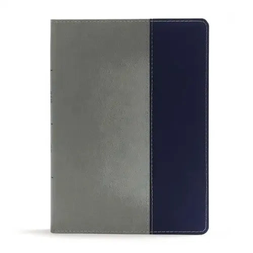 CSB Apologetics Study Bible for Students, Gray/Navy Leathertouch: Black Letter, Teens, Study Notes and Commentary, Ribbon Marker, Sewn Binding, Easy-T