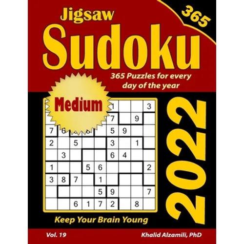 2022 Jigsaw Sudoku: 365 Medium Puzzles for Every Day of the Year: Keep Your Brain Young