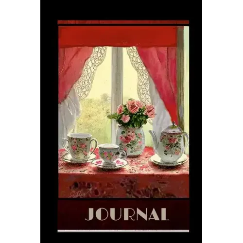 JOURNAL "English Tea": Alternate lined and blank pages to write or sketch - Pretty original cover - cozy English Tea