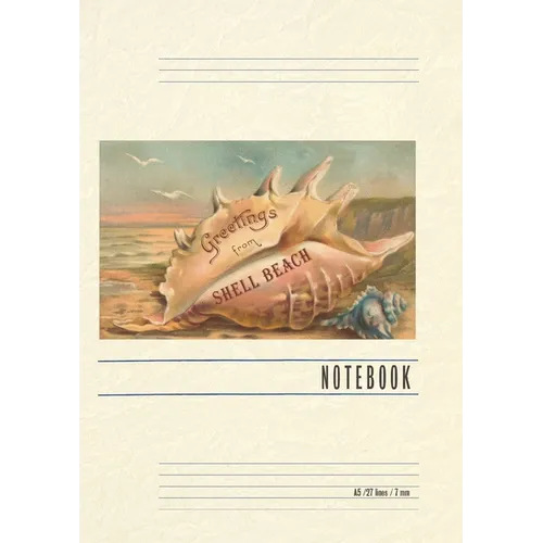Vintage Lined Notebook Greetings from Shell Beach