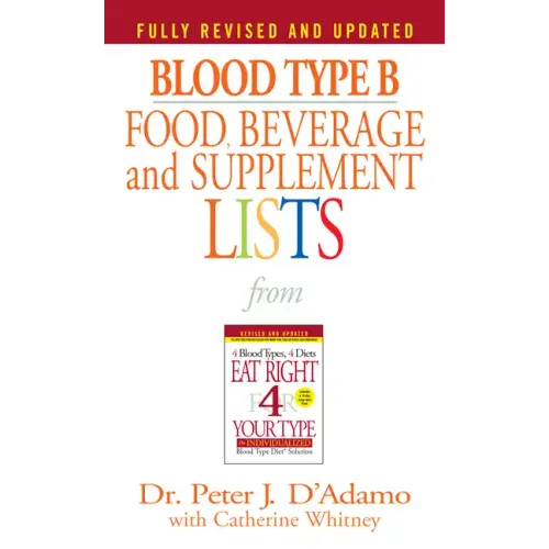 Blood Type B Food, Beverage and Supplement Lists