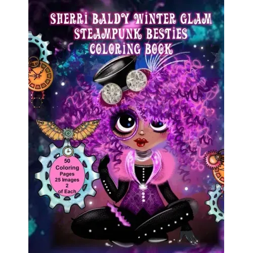 Sherri Baldy Winter Glam Steampunk Besties Coloring Book