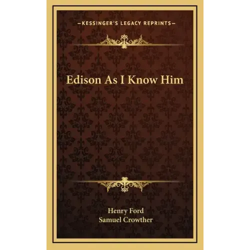 Edison As I Know Him