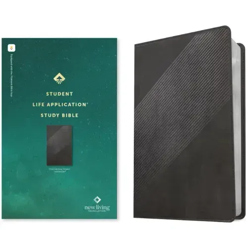 NLT Student Life Application Study Bible, Filament Enabled (Leatherlike, Charcoal Gray Striped, Red Letter)