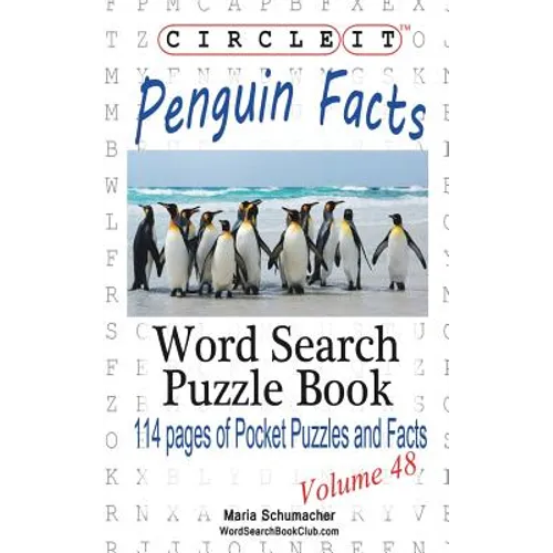 Circle It, Penguin Facts, Word Search, Puzzle Book