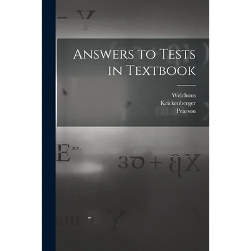 Answers to Tests in Textbook