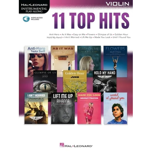 11 Top Hits for Violin Instrumental Play-Along - Book with Online Audio