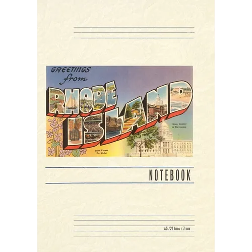 Vintage Lined Notebook Greetings from Rhode Island