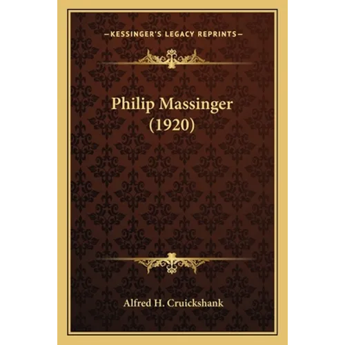 Philip Massinger (1920)