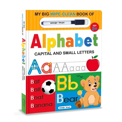 My Big Wipe and Clean Book of Alphabet for Kids: Capital and Small Letters