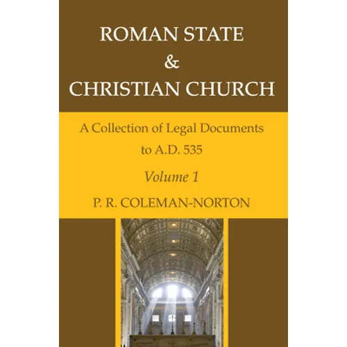 Roman State & Christian Church Volume 1