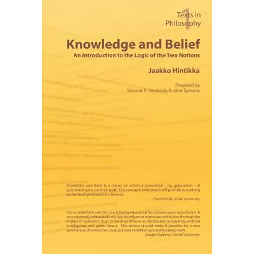 Knowledge and Belief - An Introduction to the Logic of the Two Notions