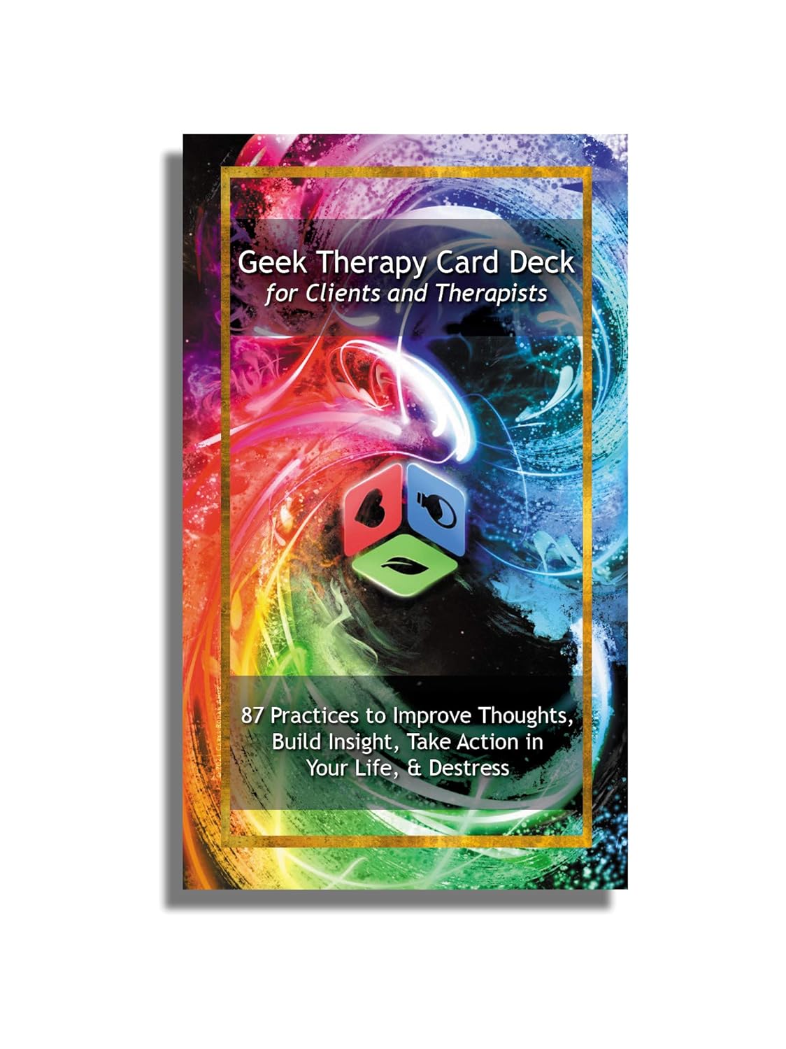 Geek Therapy Card Deck For Clients and Therapists: 87 Practices To Improve Thoughts, Build Insight, Take Action in Your life, & Destress Book