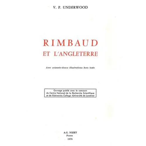 Rimbaud Et l'Angleterre