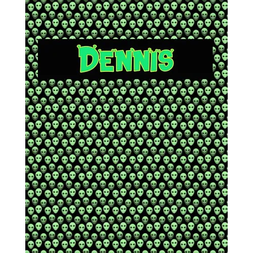 120 Page Handwriting Practice Book with Green Alien Cover Dennis: Primary Grades Handwriting Book