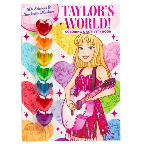 Taylor's World! Coloring and Activity Book with 50+ Stickers & Stackable Markers!