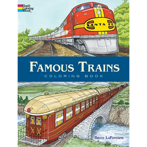 Famous Trains Coloring Book