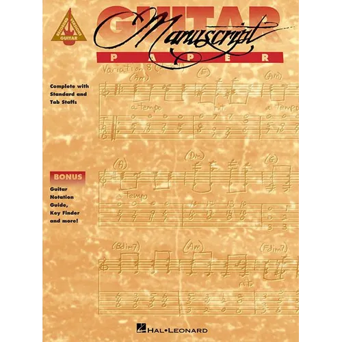 Recorded Versions Guitar Tablature Manuscript Paper