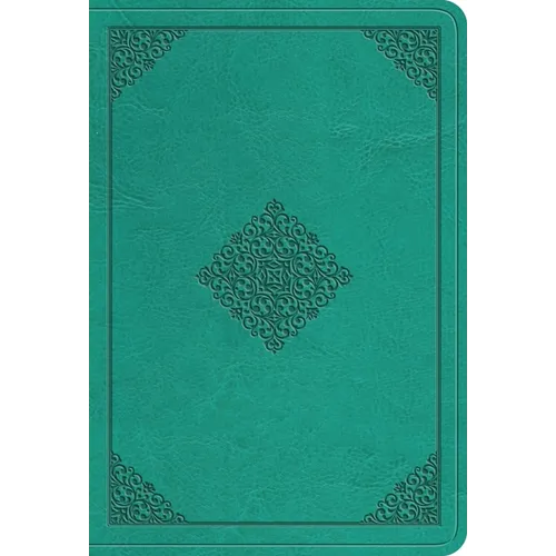 ESV Large Print Value Compact Bible (Trutone, Teal, Ornament Design)