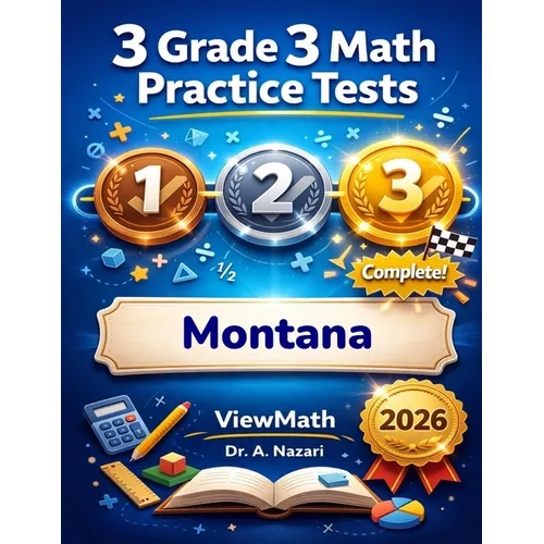 3 Montana MontCAS Grade 3 Math Practice Tests: Full-Length Test Prep with Detailed Answer Explanations