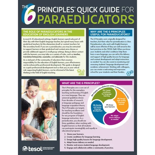 The 6 Principles Quick Guide for Paraeducators