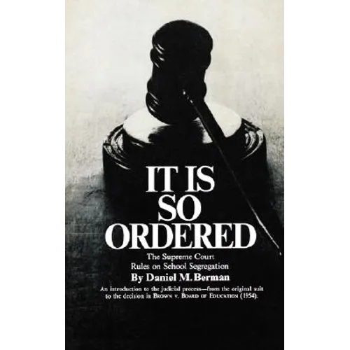 It Is So Ordered