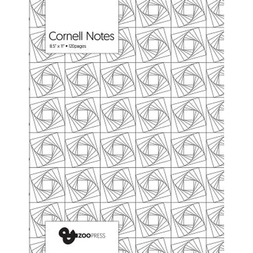 Cornell Notes: Geometric Vortex - Best Note Taking System for Students, Writers, Conferences. Cornell Notes Notebook. Large 8.5 x 11,