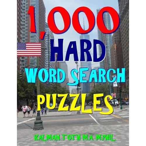 1,000 Hard Word Search Puzzles: Fun Way to Improve IQ & Memory