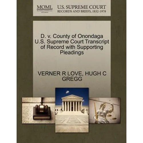 D. V. County of Onondaga U.S. Supreme Court Transcript of Record with Supporting Pleadings