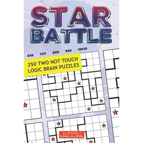 Star Battle: 250 Two Not Touch Logic Brain Puzzles